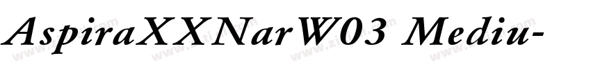 AspiraXXNarW03 Mediu字体转换